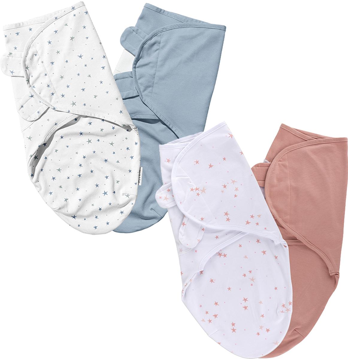 Ely's & Co Stars & Solid Adjustable Swaddle 2 Pack Ely's & Co Stars & Solid Adjustable Swaddle 2 Pack