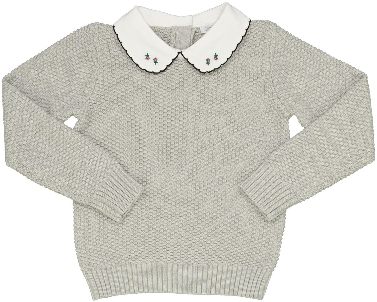 Bonjoy Girls Peter Pan Collared Sweater - BTW25029KTPP Bonjoy Girls Peter Pan Collared Sweater - BTW25029KTPP