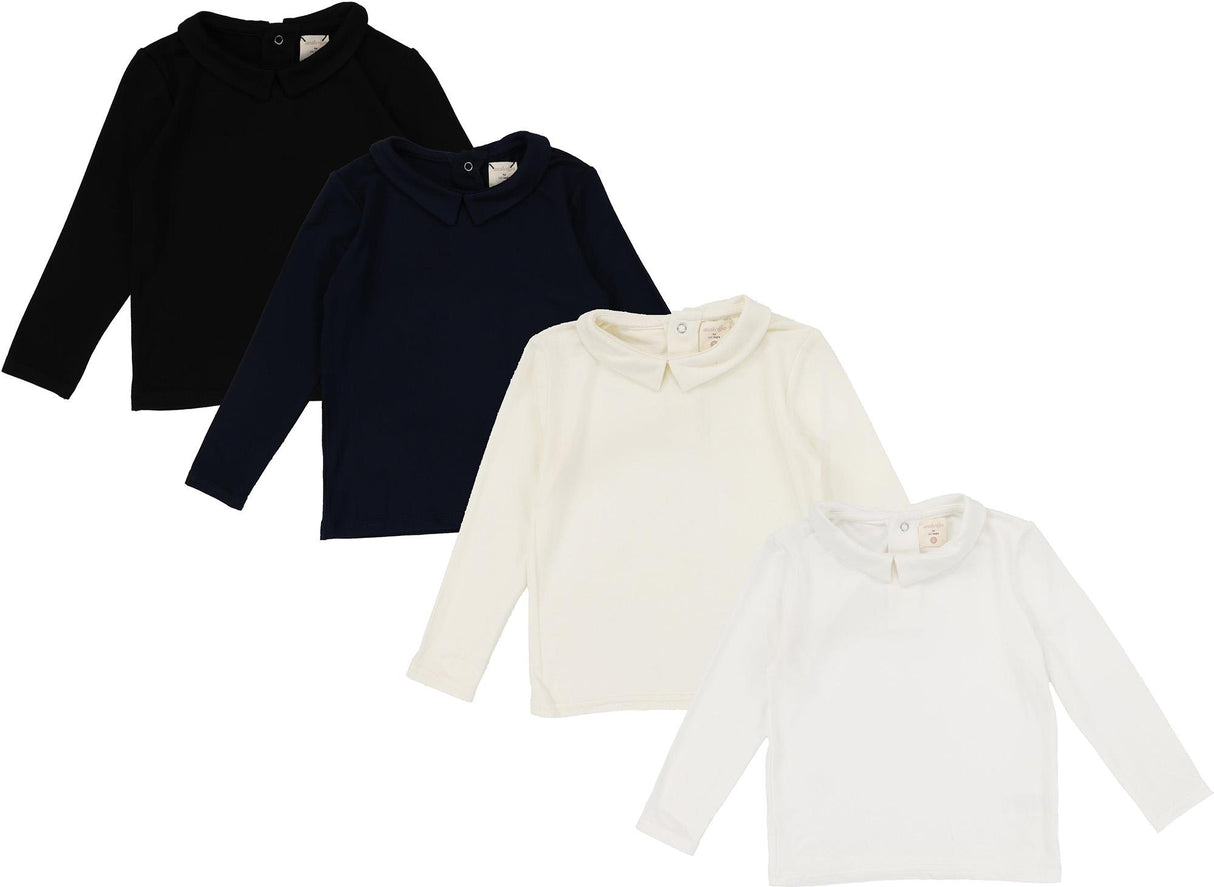 Lil Legs Bamboo Collection Toddler Boys Long Sleeve Layering Collar Tee T-shirt - CT Lil Legs Bamboo Collection Toddler Boys Long Sleeve Layering Collar Tee T-shirt - CT