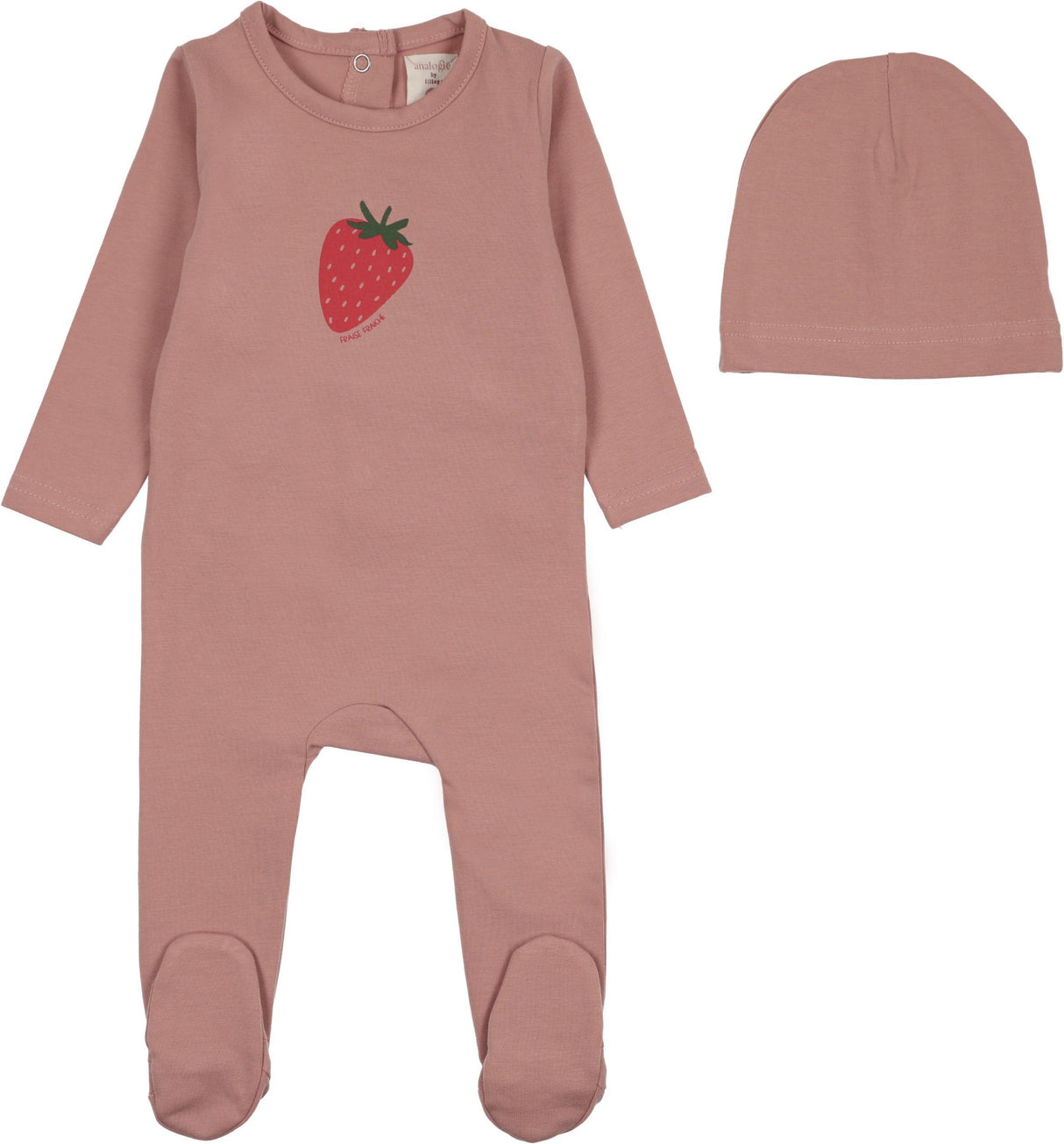 Analogie by Lil Legs Lil People Collection Baby Girls Strawberry Cotton Footie - LPSFS Analogie by Lil Legs Lil People Collection Baby Girls Strawberry Cotton Footie - LPSFS