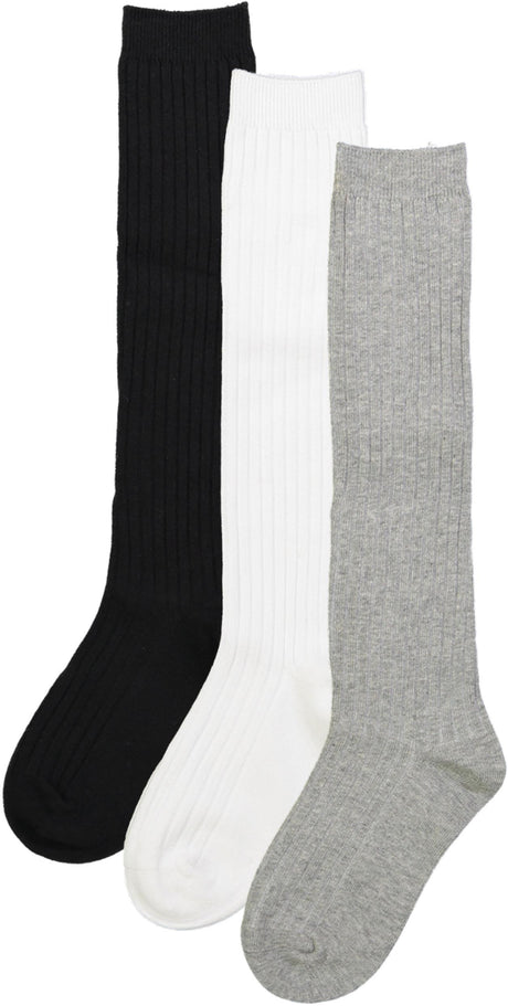 Spot On Basics Girls Ribbed Cotton Knee Socks - SP-1039
