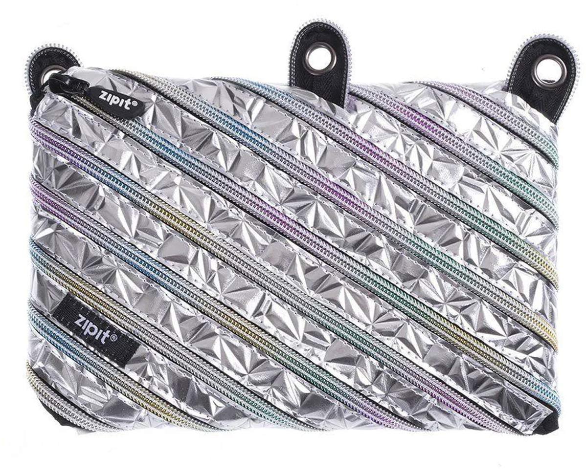 ZIPIT Metallic 3-Ring Pencil Case - ZT3R-MT ZIPIT Metallic 3-Ring Pencil Case - ZT3R-MT