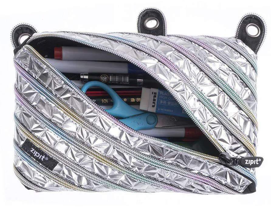 ZIPIT Metallic 3-Ring Pencil Case - ZT3R-MT ZIPIT Metallic 3-Ring Pencil Case - ZT3R-MT