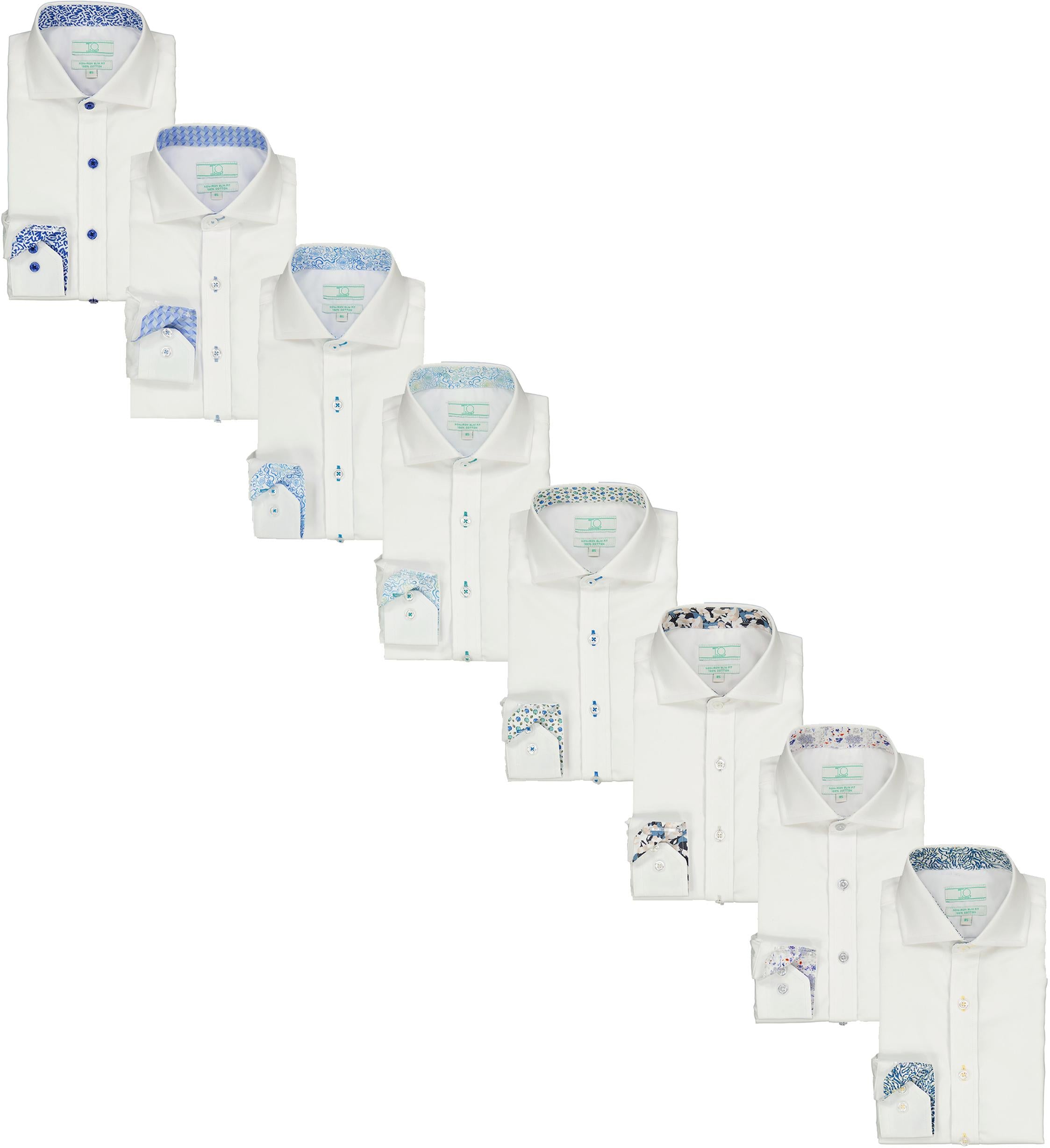 T.O. Collection Boys Long Sleeve Dress Shirt with Contrast Stitch - Fall 2025