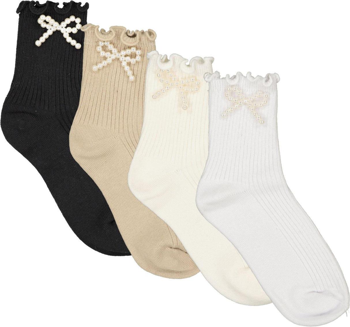 Zubii Girls Pearl Bow Ankle Socks - 735 Zubii Girls Pearl Bow Ankle Socks - 735