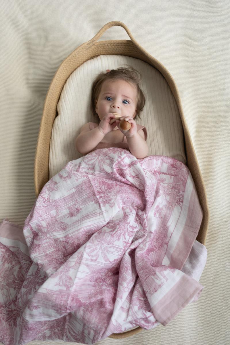 Little Threads Baby Boys Girls Muslin Blanket - Jungle Toile Little Threads Baby Boys Girls Muslin Blanket - Jungle Toile