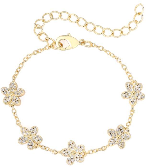 Tiny Gem Girls Sparkle Flower Bracelet - TG1054 Tiny Gem Girls Sparkle Flower Bracelet - TG1054