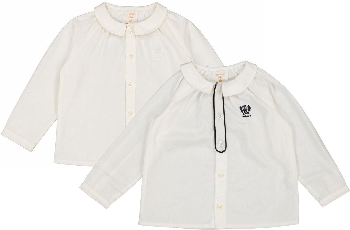 Analogie by Lil Legs Signature Collection Toddler Boys Long Sleeve Logo Dress Shirt - AF26T714 Analogie by Lil Legs Signature Collection Toddler Boys Long Sleeve Logo Dress Shirt - AF26T714