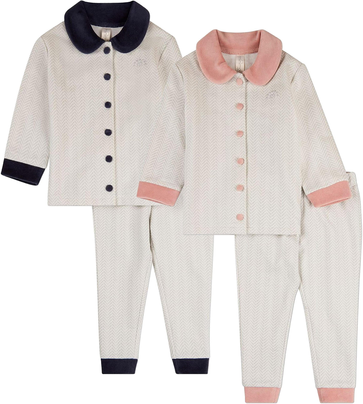 MiniMoi by Memoi Boys Girls Chevron Cotton Pajamas - IBI10485 MiniMoi by Memoi Boys Girls Chevron Cotton Pajamas - IBI10485