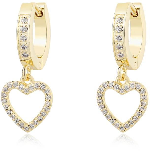 Tiny Gem Girls Open Heart Huggie Earring - TG3001 Tiny Gem Girls Open Heart Huggie Earring - TG3001