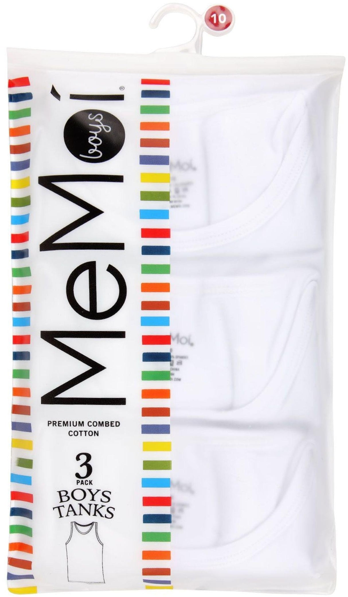 Memoi Boys Tank Undershirts 3 Pack - MKU1010 Memoi Boys Tank Undershirts 3 Pack - MKU1010