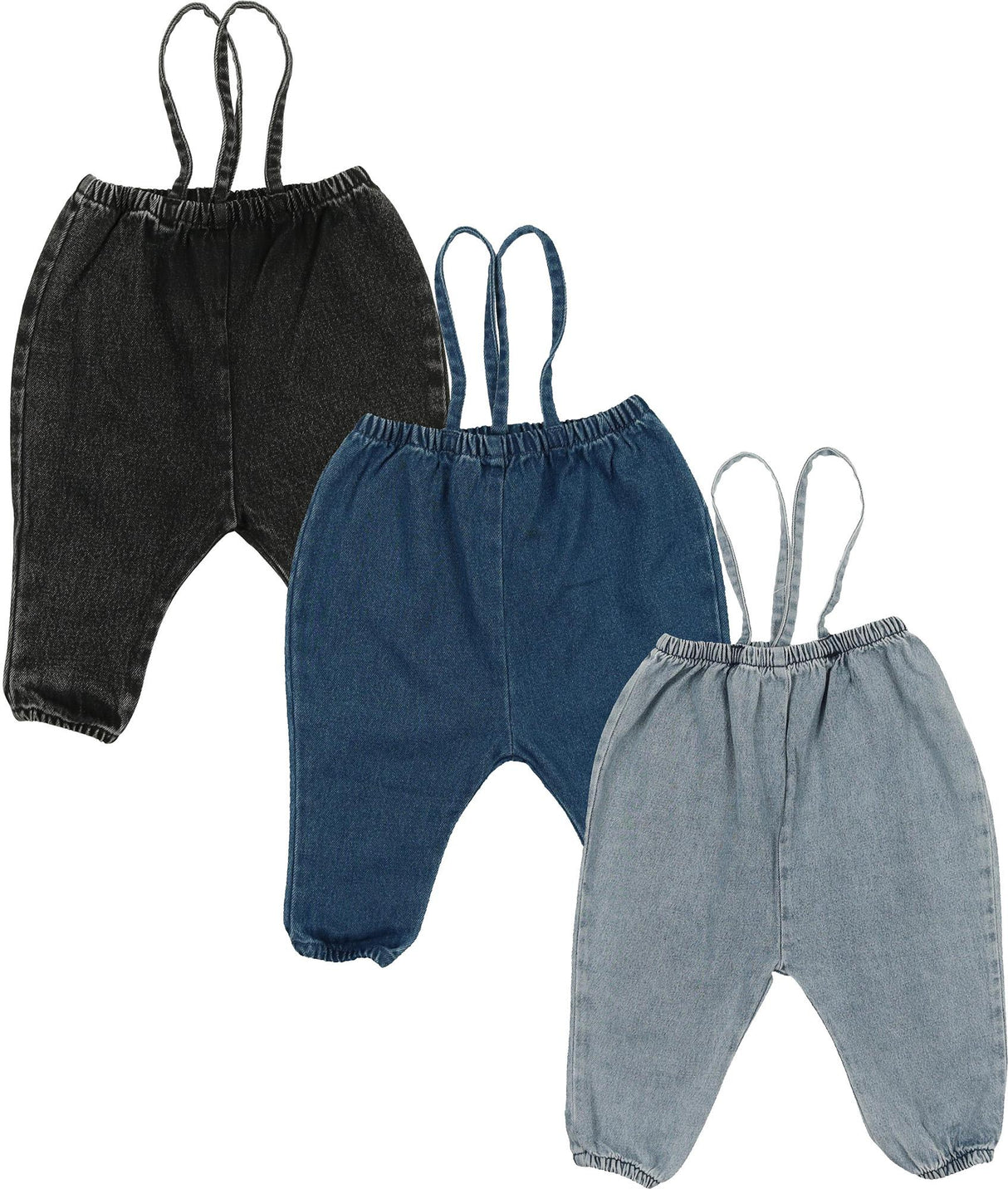 Lil Legs Denim Basic Collection Baby Toddler Boys Girls Bubble Suspender Pants Overall - BSP Lil Legs Denim Basic Collection Baby Toddler Boys Girls Bubble Suspender Pants Overall - BSP