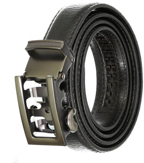 Mio Marino Boys Black Leather Adjustable Ratchet Track Belt - BRB001-5614-BK Mio Marino Boys Black Leather Adjustable Ratchet Track Belt - BRB001-5614-BK