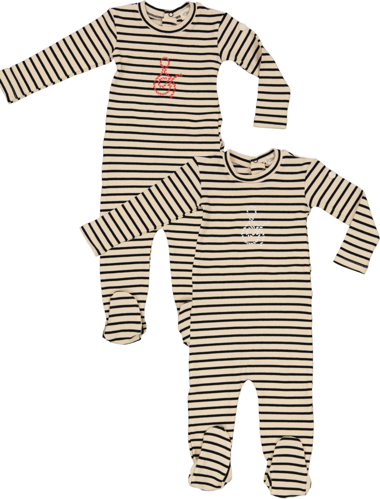 Crew Lounge Baby Boys Girls Striped Cotton Footie - SG2912 Crew Lounge Baby Boys Girls Striped Cotton Footie - SG2912