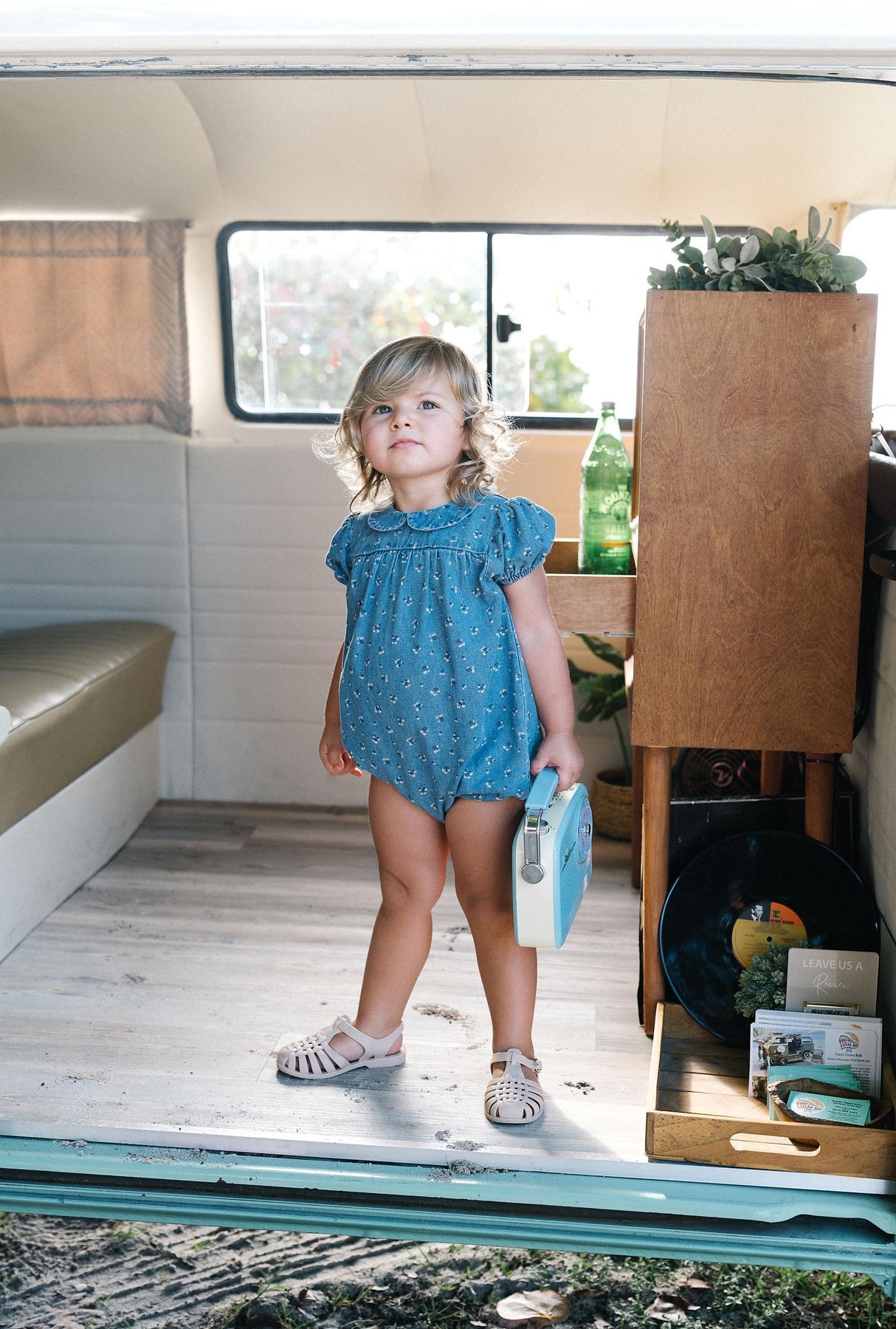 Analogie by Lil Legs Dainty Denim Collection Baby Girls Dainty Denim Romper - DDGR Analogie by Lil Legs Dainty Denim Collection Baby Girls Dainty Denim Romper - DDGR