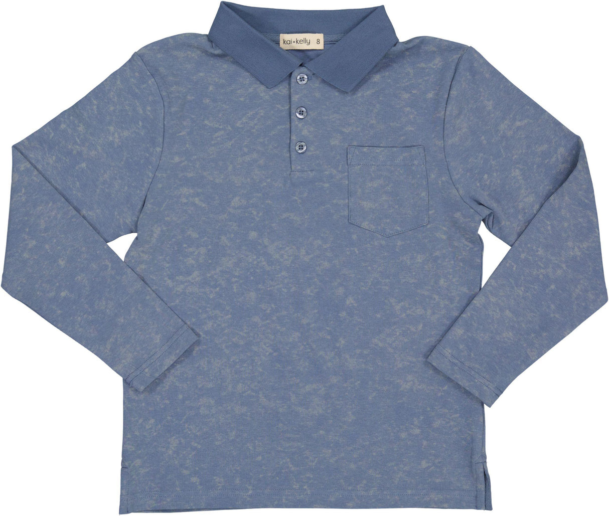Kai x Kelly Boys Tie Dye Long Sleeve Polo Shirt - F25357 Kai x Kelly Boys Tie Dye Long Sleeve Polo Shirt - F25357