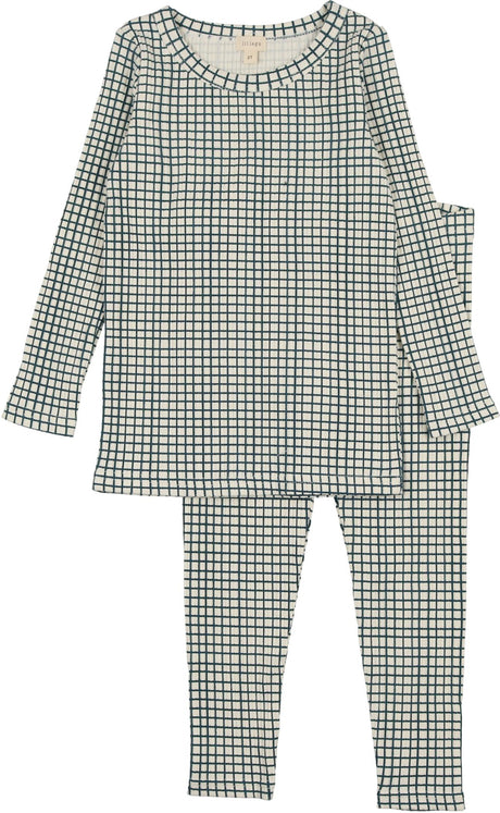 Lil Legs Shabbos Basic Collection Boys Girls Printed Lounge Long Pajamas Set
