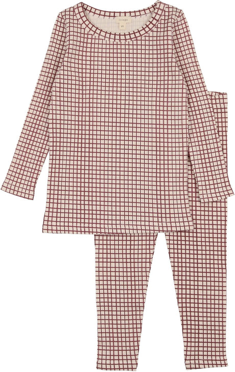 Lil Legs Shabbos Basic Collection Boys Girls Printed Lounge Long Pajamas Set