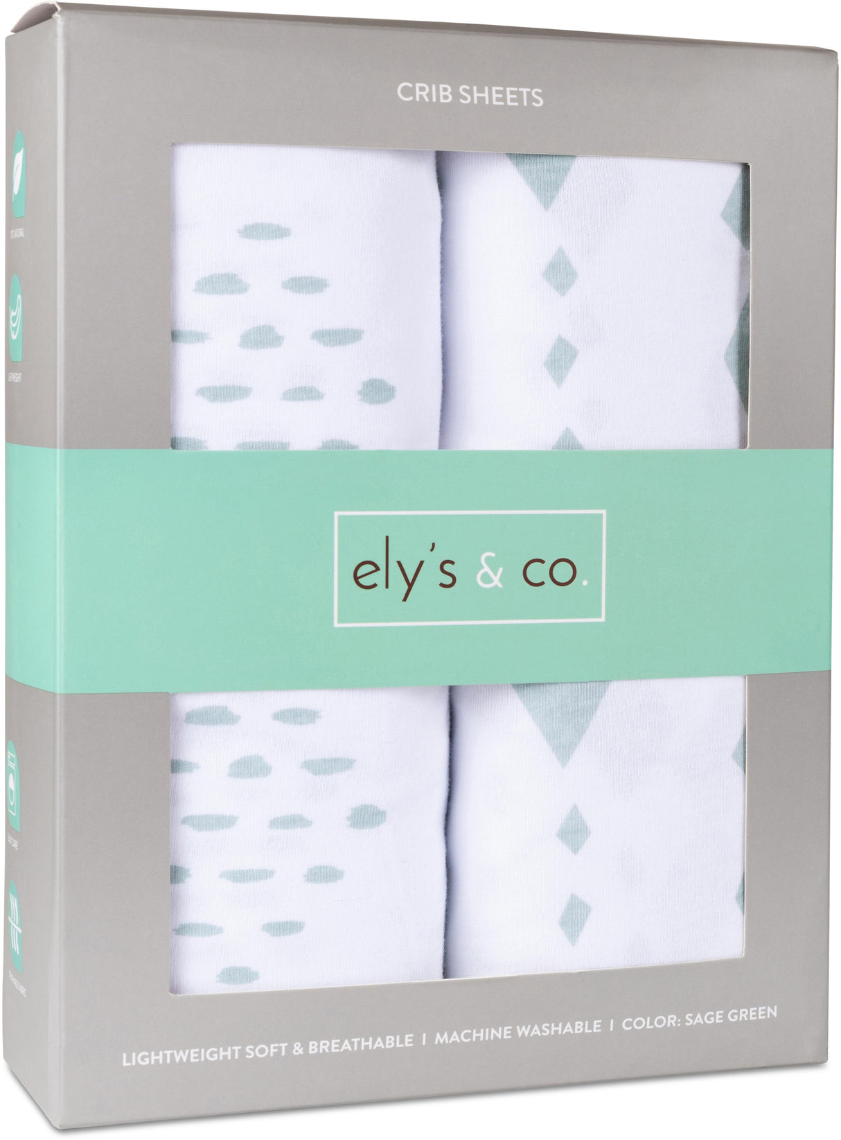 Ely's & Co Diamond Print Crib Sheet 2 Pack Ely's & Co Diamond Print Crib Sheet 2 Pack
