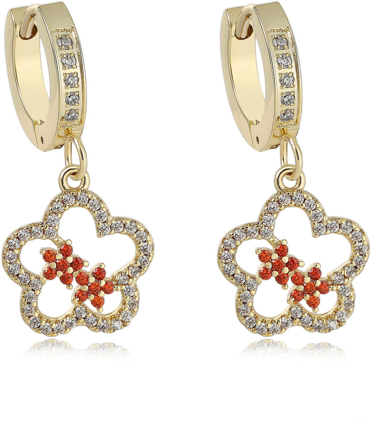 Tiny Gem Girls Sparkle Flower Earring - TG3008 Tiny Gem Girls Sparkle Flower Earring - TG3008