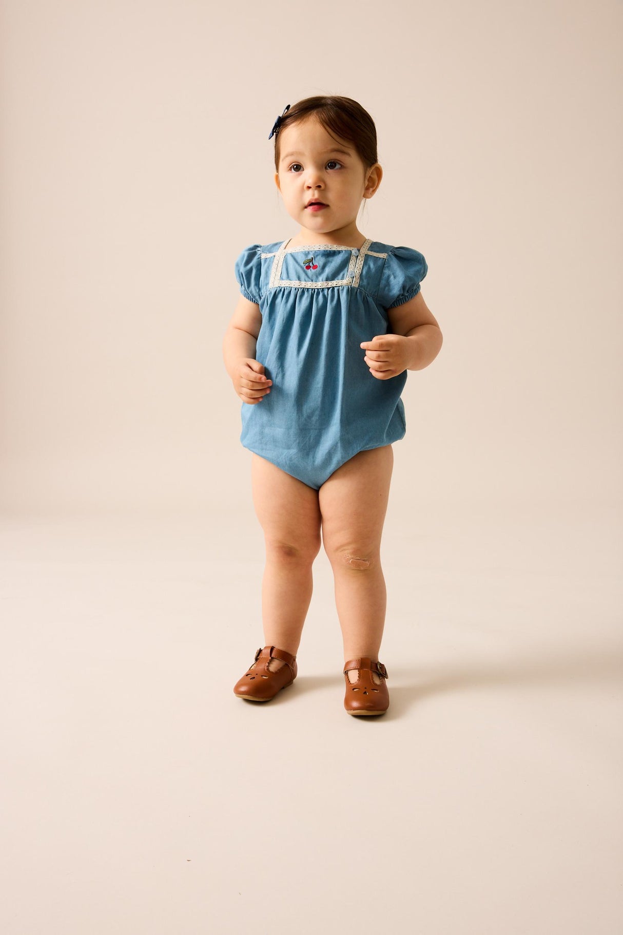 Analogie Lil Legs Denim Capsule Collection Baby Girls Romper - DBBR Analogie Lil Legs Denim Capsule Collection Baby Girls Romper - DBBR