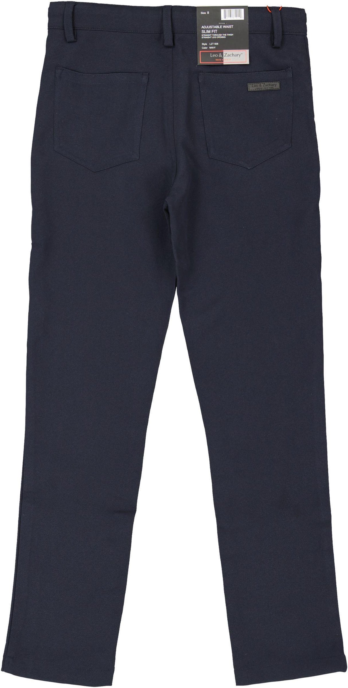 Leo & Zachary Boys Knit Stretch Tech 5 Pocket Adjustable Drawstring Dress Pants - LZT-504/508 Leo & Zachary Boys Knit Stretch Tech 5 Pocket Adjustable Drawstring Dress Pants - LZT-504/508