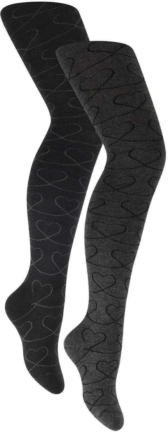 Zubii Girls Doodle Hearts Cotton Tights - 937 Zubii Girls Doodle Hearts Cotton Tights - 937
