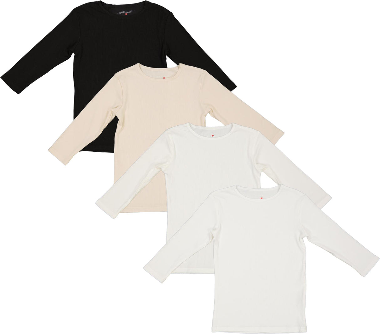 Harti Girls 3/4 Sleeve Shell - Ribbed Harti Girls 3/4 Sleeve Shell - Ribbed