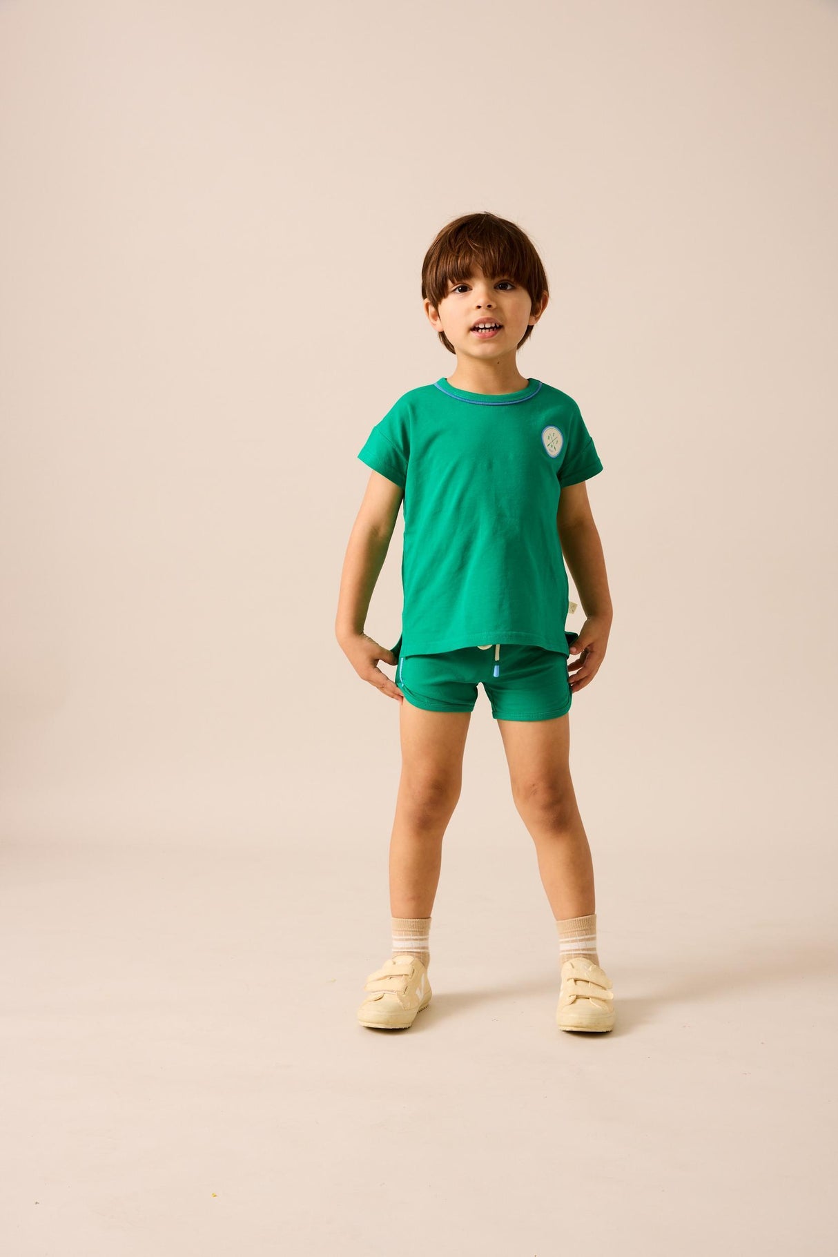 Analogie by Lil Legs Boating Crew Collection Boys Patch Short Sleeve T-shirt - BCPT Analogie by Lil Legs Boating Crew Collection Boys Patch Short Sleeve T-shirt - BCPT