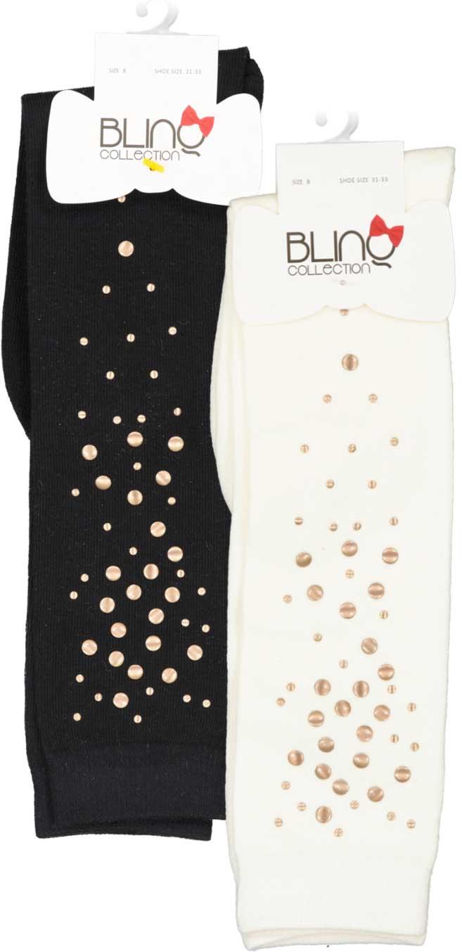 BlinQ Girls Copper Dots Knee Socks - 901 BlinQ Girls Copper Dots Knee Socks - 901