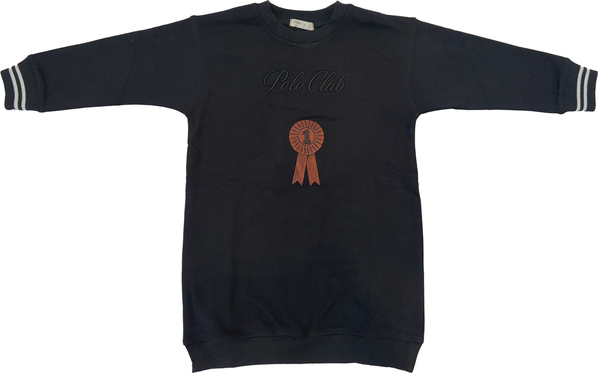 Crew Kids Girls Polo Club Sweat Dress - AL3216 Crew Kids Girls Polo Club Sweat Dress - AL3216