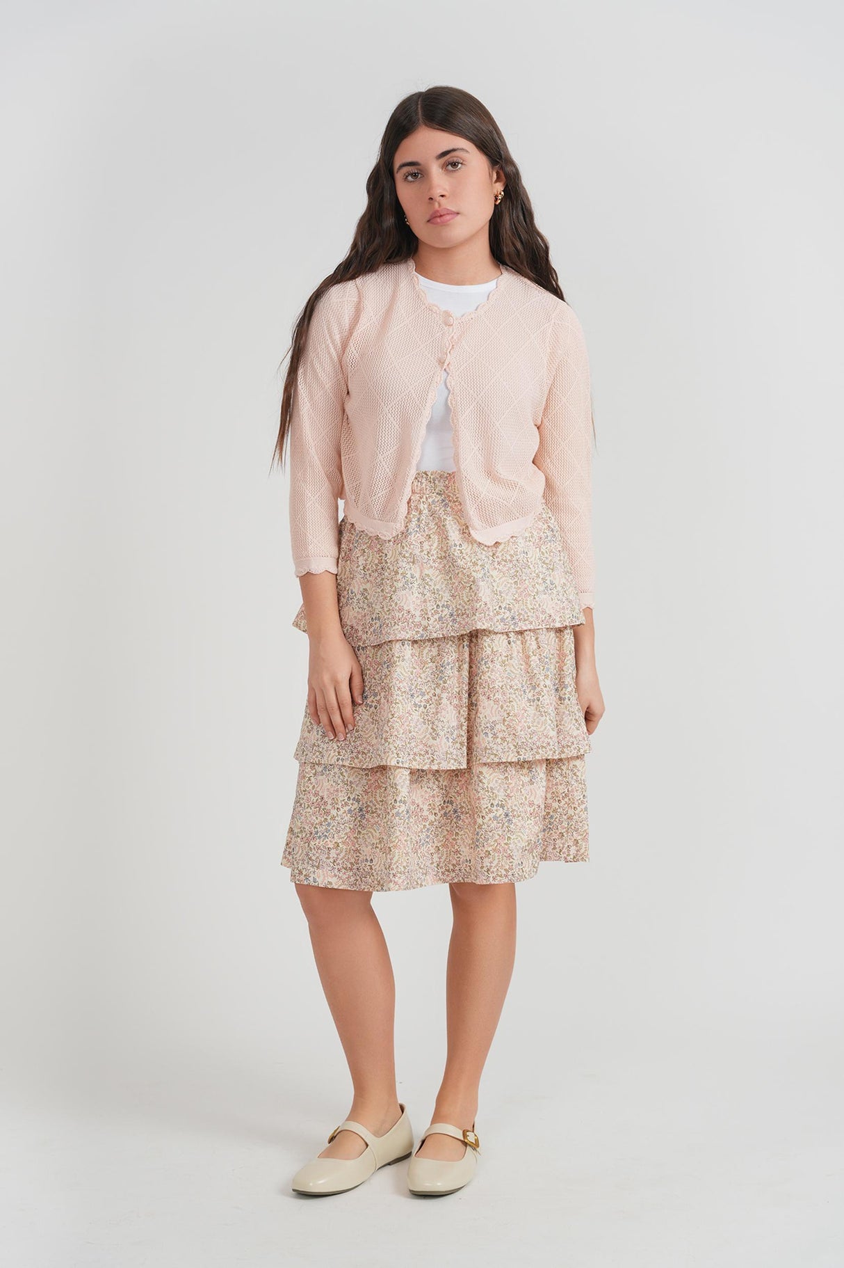 Jolie Capri Girls Teens Floral Skirt - SB6CY2988 Jolie Capri Girls Teens Floral Skirt - SB6CY2988