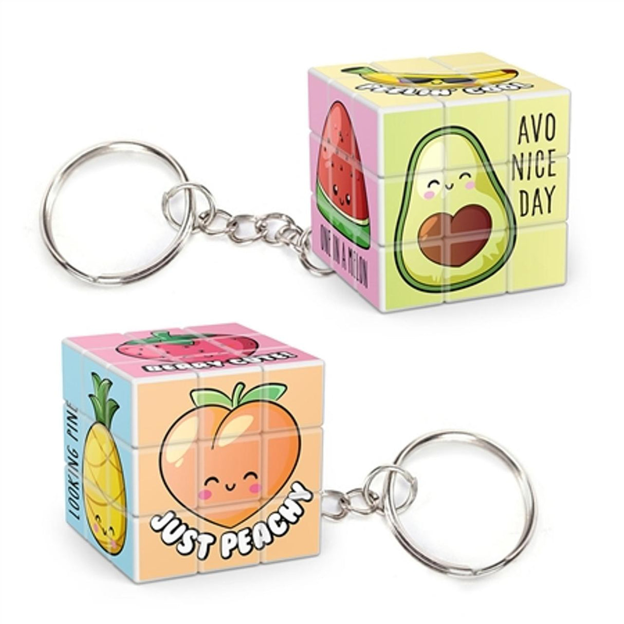 Top Trenz Fruit Mini Cube Keychain - CUBE-MINFRU2 Top Trenz Fruit Mini Cube Keychain - CUBE-MINFRU2