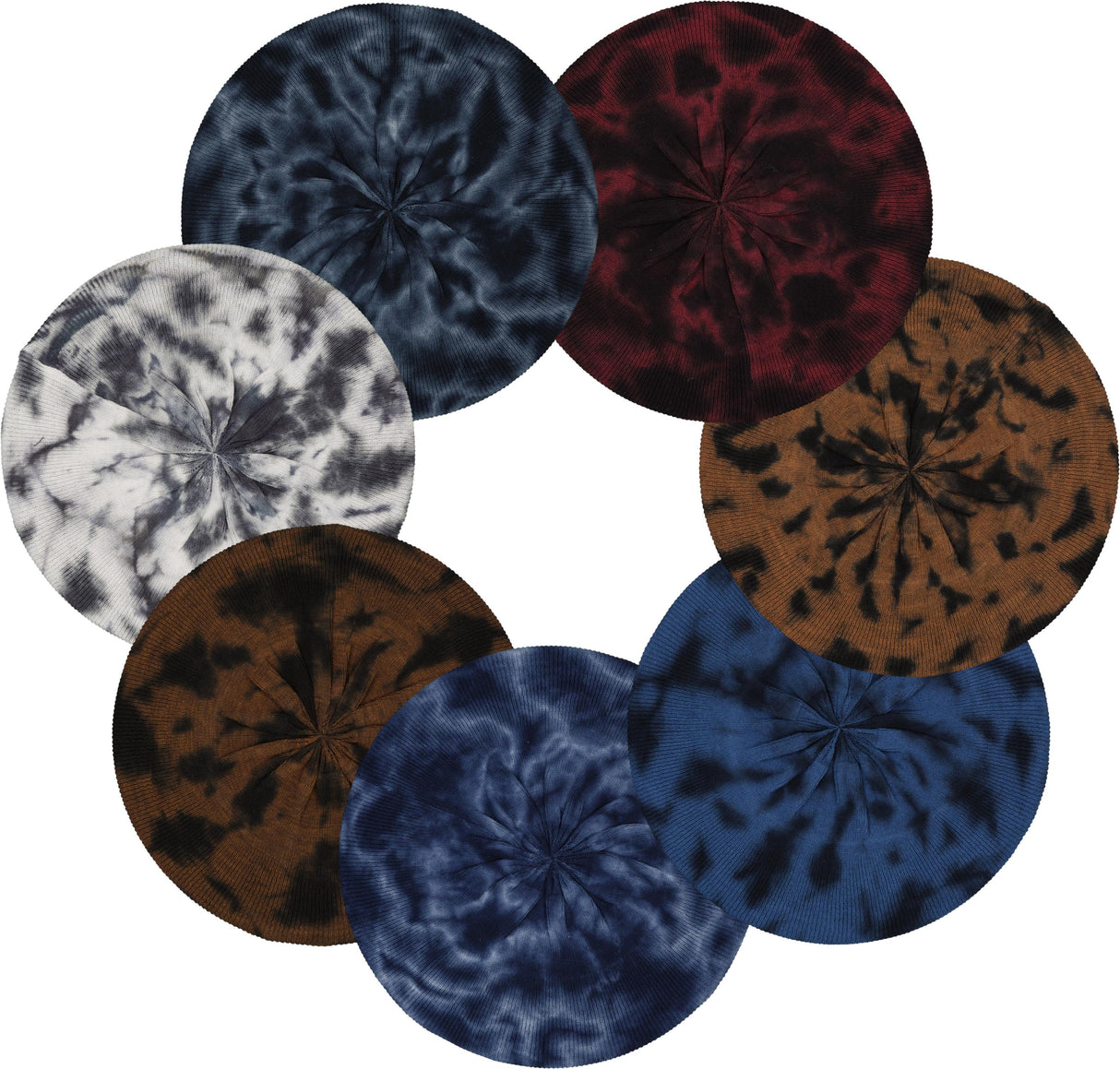Revaz Womens Tie-Dye Lined Beret/Snood - SSB37 Revaz Womens Tie-Dye Lined Beret/Snood - SSB37