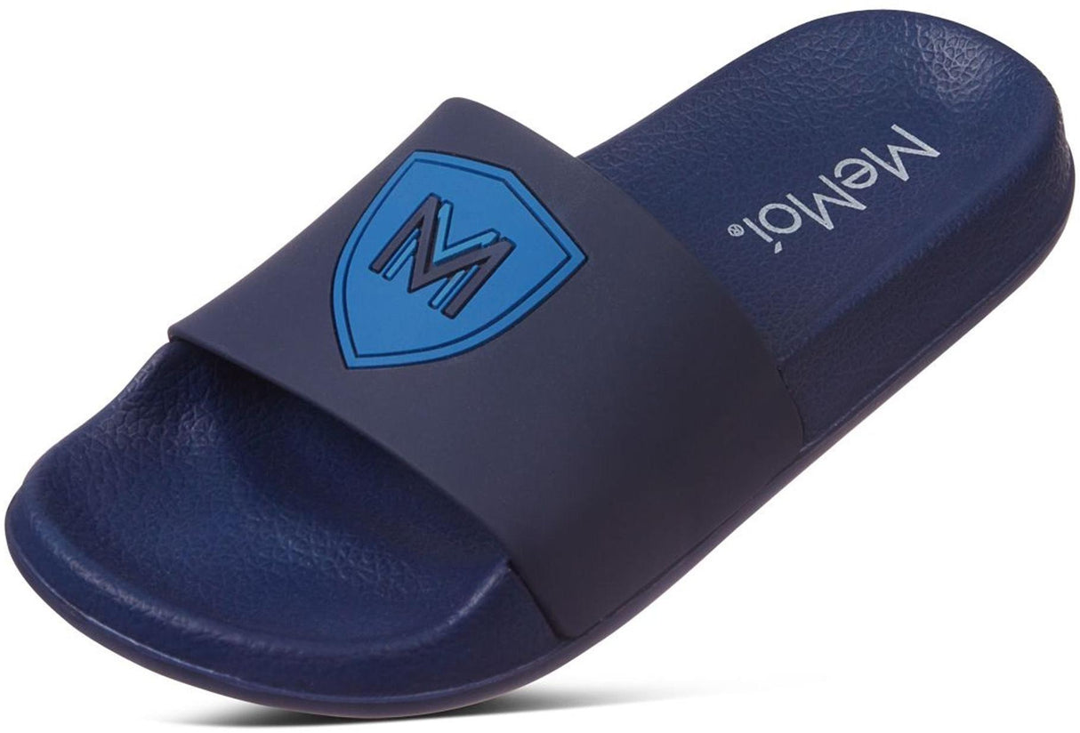 Memoi Boys Girls "M" Crest Slides - MKS-0014 Memoi Boys Girls "M" Crest Slides - MKS-0014