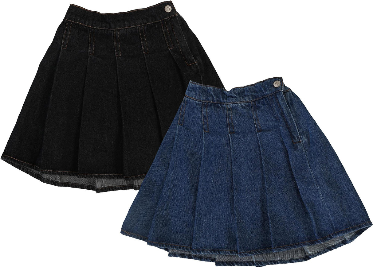 Analogie by Lil Legs Denim Collection Girls Pleated Skirt - PDS Analogie by Lil Legs Denim Collection Girls Pleated Skirt - PDS