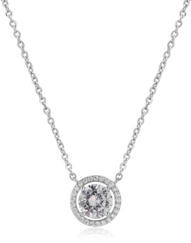 Tiny Gem Halo Diamond Necklace - TG2013 Tiny Gem Halo Diamond Necklace - TG2013