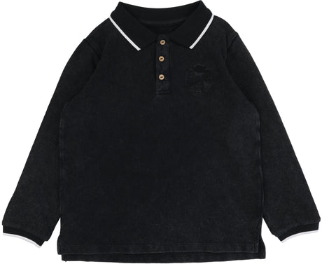 Analogie by Lil Legs Emblem Collection Boys Long Sleeve Polo Shirt - EMP Analogie by Lil Legs Emblem Collection Boys Long Sleeve Polo Shirt - EMP