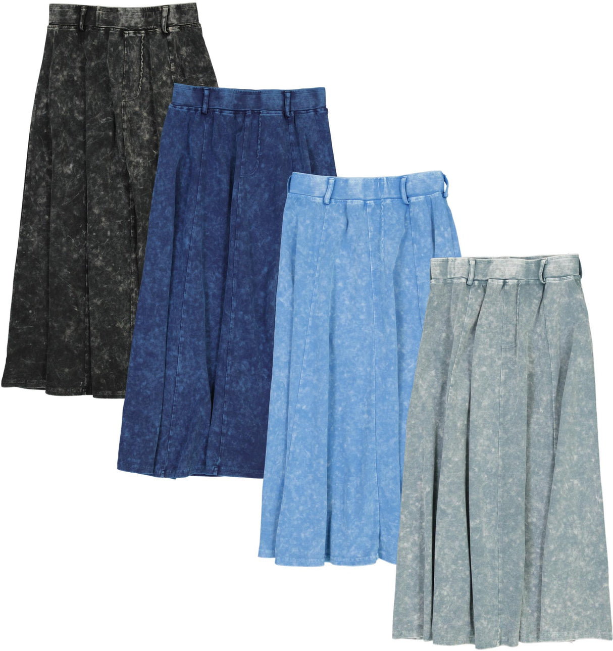 Vibe Girls Teens Mineral Wash Panel Fly Front Skirt - C-25976 Vibe Girls Teens Mineral Wash Panel Fly Front Skirt - C-25976