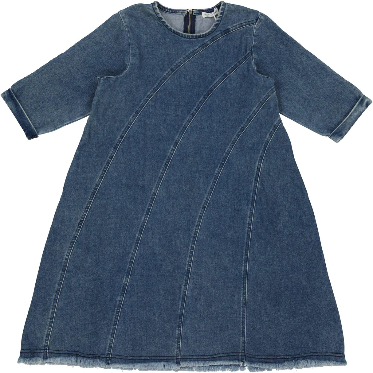 Crew Kids Girls Denim Stitch Dress - AL2942 Crew Kids Girls Denim Stitch Dress - AL2942