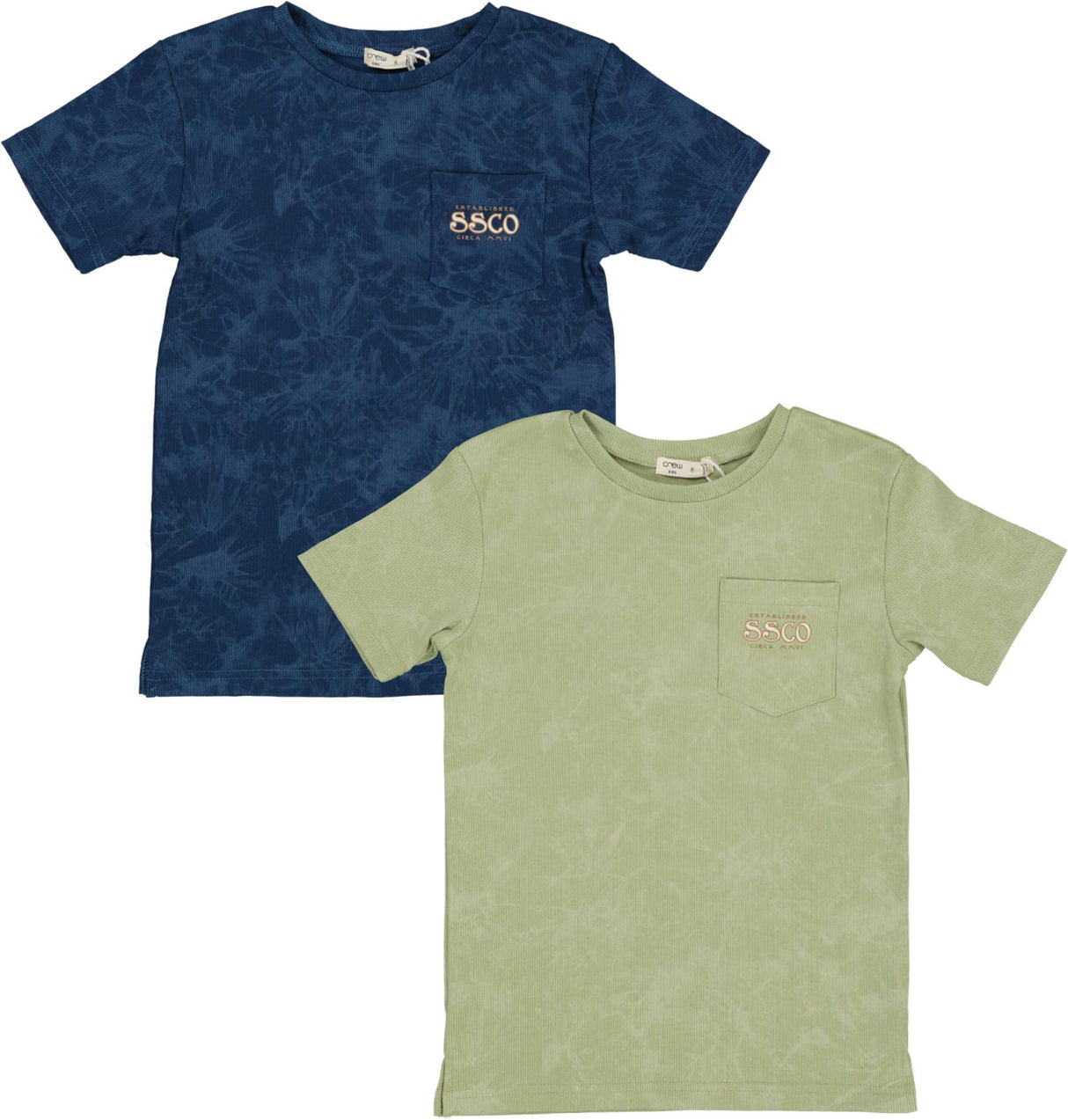 Crew Kids Boys Ribbed Stonewash Short Sleeve T-shirt - AL2970 Crew Kids Boys Ribbed Stonewash Short Sleeve T-shirt - AL2970