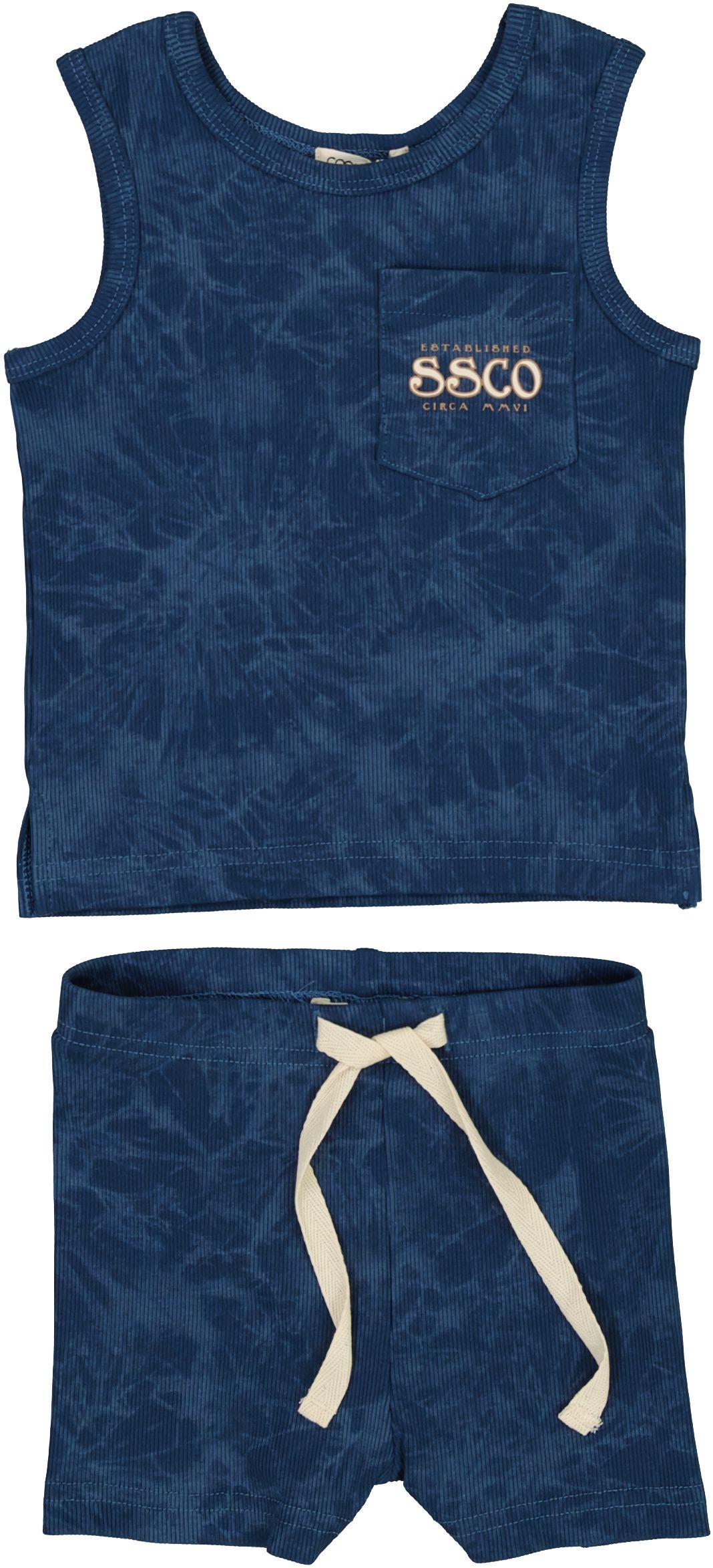 Crew Kids Baby Boys Ribbed Stonewash Outfit - AL2972 Crew Kids Baby Boys Ribbed Stonewash Outfit - AL2972