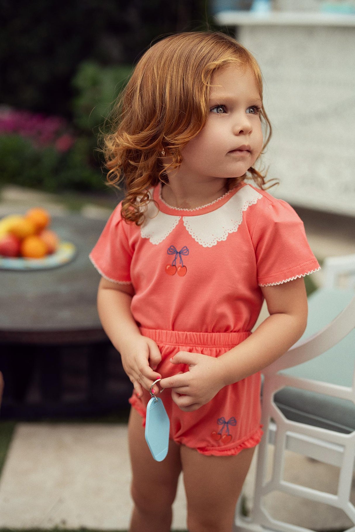 Lola Baby Girls Cherry Printed Outfit - SB6CP7329EG Lola Baby Girls Cherry Printed Outfit - SB6CP7329EG