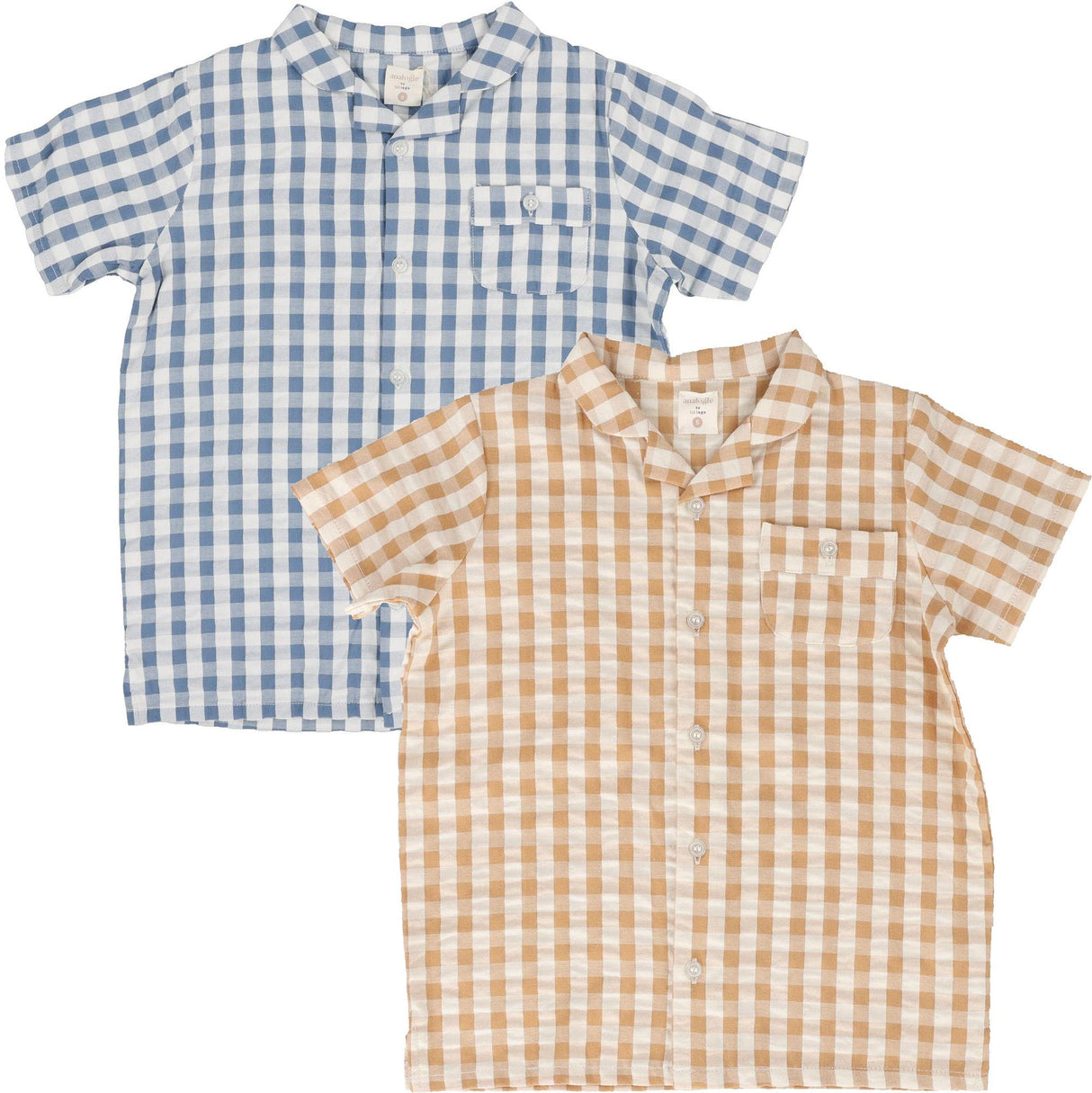 Analogie by Lil Legs Gingham Collection Boys Short Sleeve Dress Shirt - GCS Analogie by Lil Legs Gingham Collection Boys Short Sleeve Dress Shirt - GCS