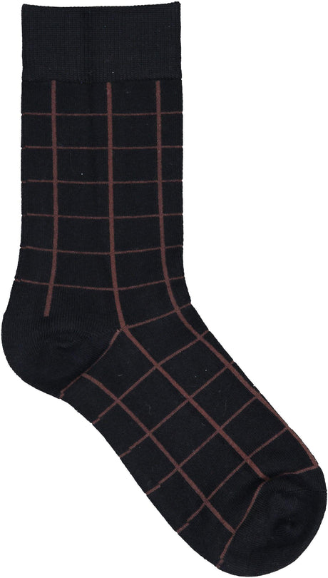 Florence Mens Modal Colored Plaid Socks - 225