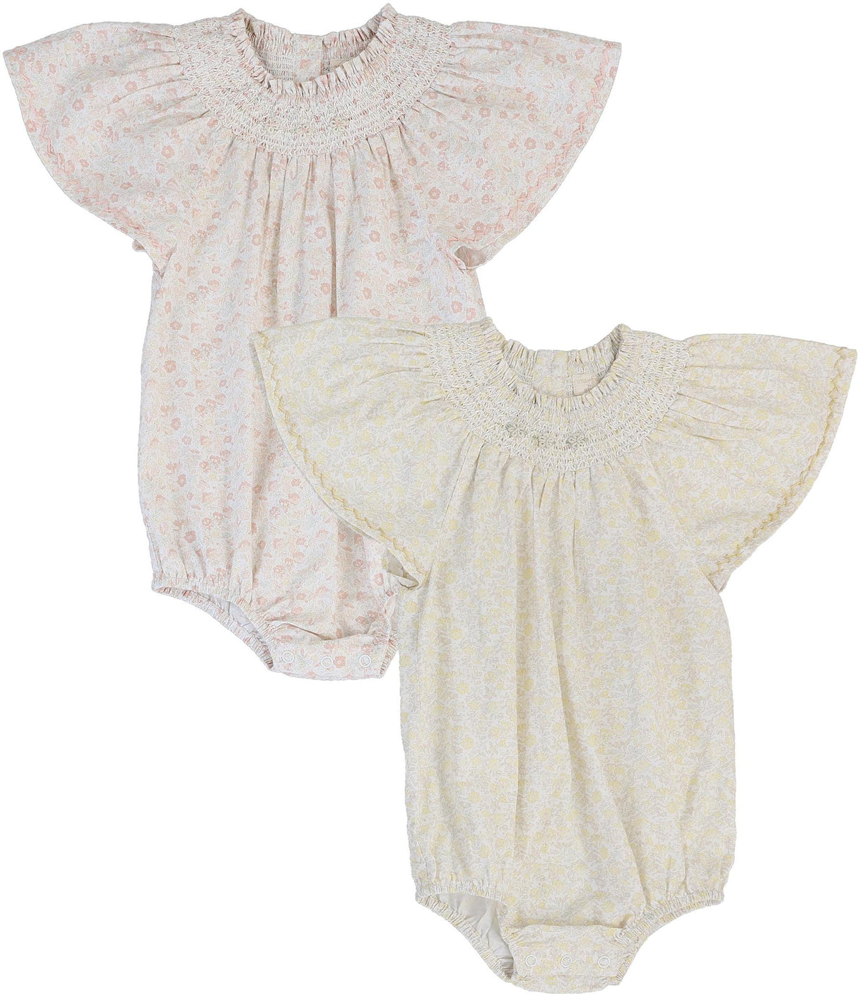 Analogie by Lil Legs Sunny Blossoms Collection Baby Girls Flutter Romper - SFR Analogie by Lil Legs Sunny Blossoms Collection Baby Girls Flutter Romper - SFR