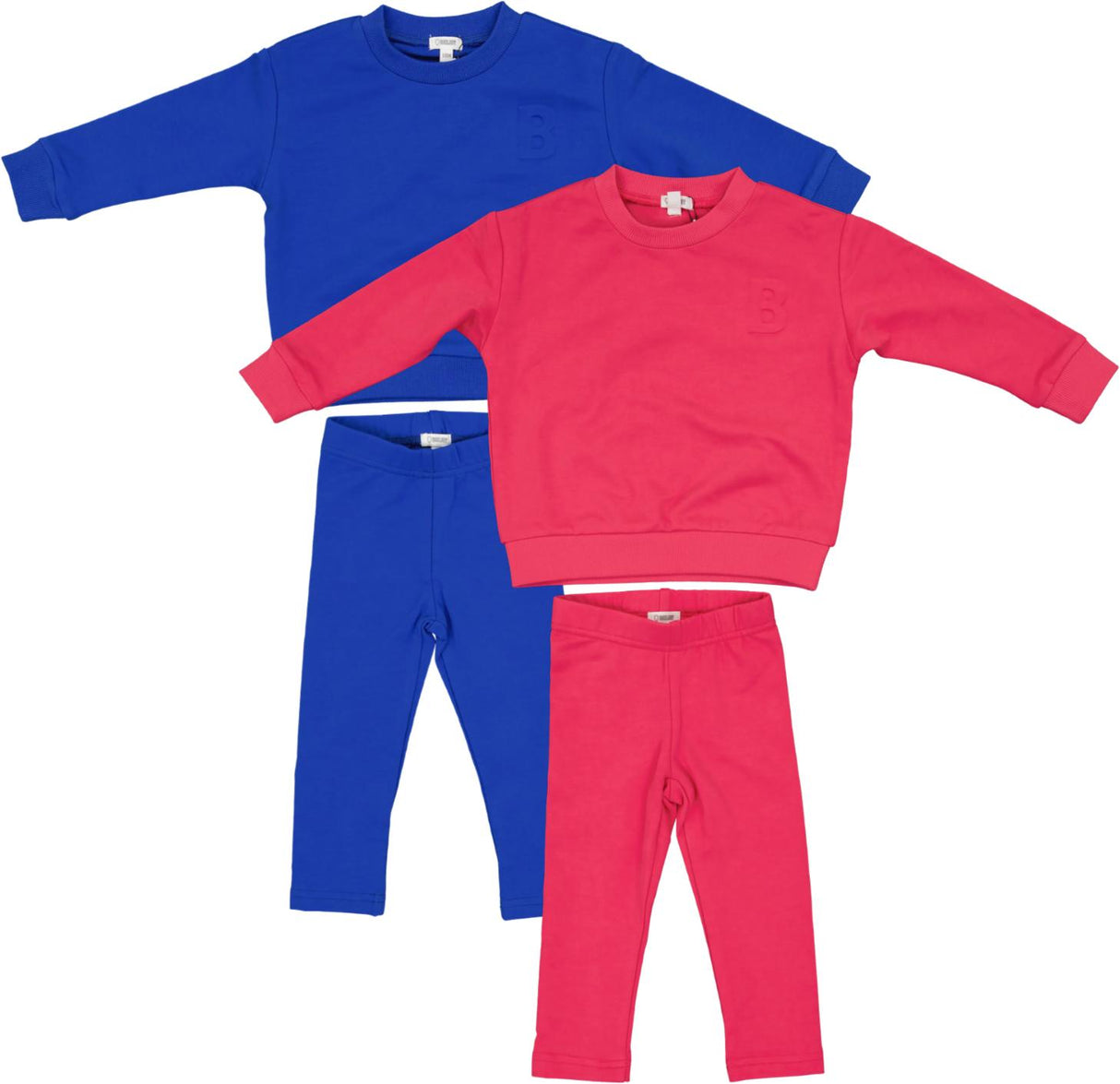 Bonjoy Baby Boys Girls Embossed B Sweatshirt Outfit - BTW25008SW Bonjoy Baby Boys Girls Embossed B Sweatshirt Outfit - BTW25008SW