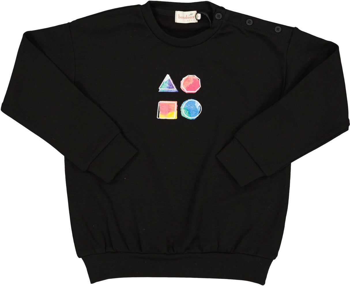 Bondoux Bebe Boys Girls Shapes Sweatshirt - 441T-BLBL Bondoux Bebe Boys Girls Shapes Sweatshirt - 441T-BLBL