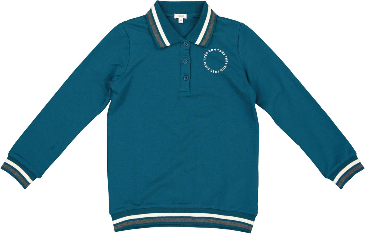 Bonjoy Boys Long Sleeve Tre Bon Polo Shirt - BTW25016P Bonjoy Boys Long Sleeve Tre Bon Polo Shirt - BTW25016P