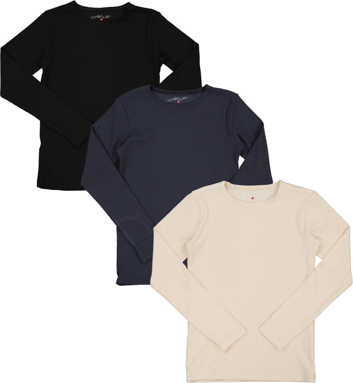 Harti Girls Long Sleeve Shell - Ribbed Harti Girls Long Sleeve Shell - Ribbed